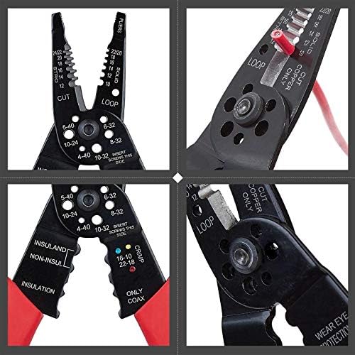 Professional 8 inch Wire Stripper/Crimping Tool Cable Cutter/Crimper Wiring and Multi-Function Hand Tool