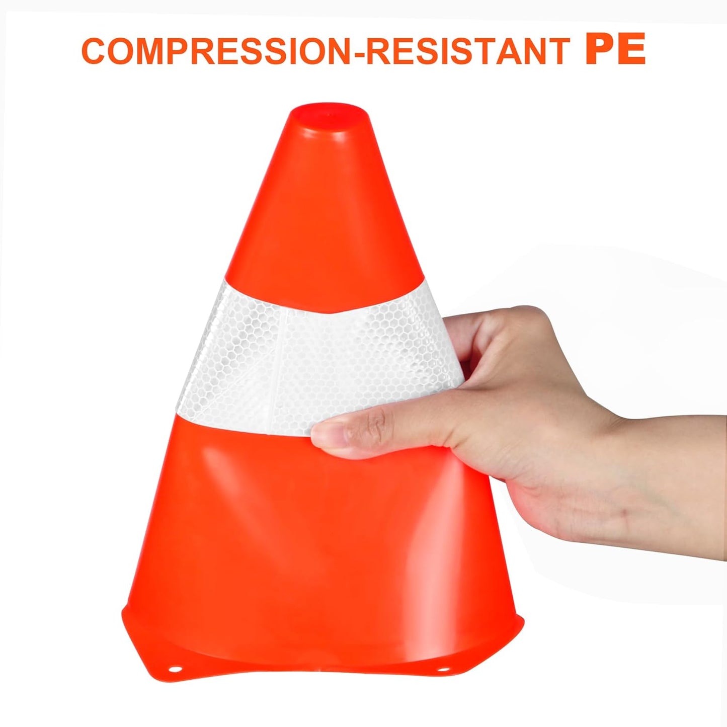 9 inch Traffic Safety Cones with Reflective Collars Orange Construction Cones Parking Cones