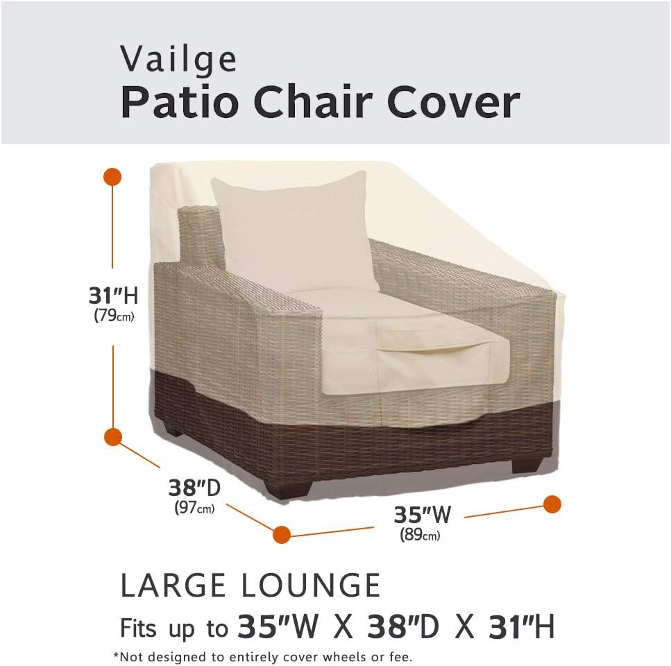 2 Pack Lounge Deep Seat Cover Heavy Duty and Waterproof Outdoor Lawn Patio Furniture Covers