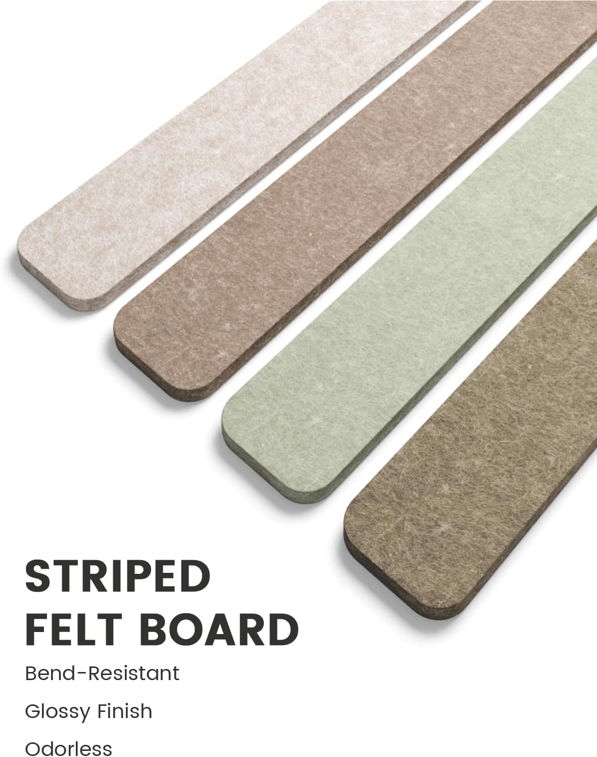 Alternative Felt Strip Board 8-Pack 13"x2" Office Pin Board with 50 Push Pins Adhesive Install for Bedroom Door