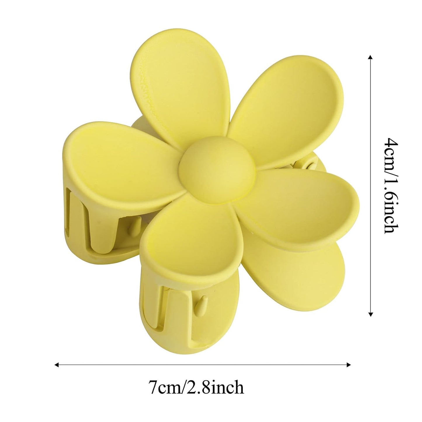 12 Piece Flower Claw Clips Large Jaw Clips for Women & Girls Thick & Thin Hair 12 Colors Matte Non-Slip