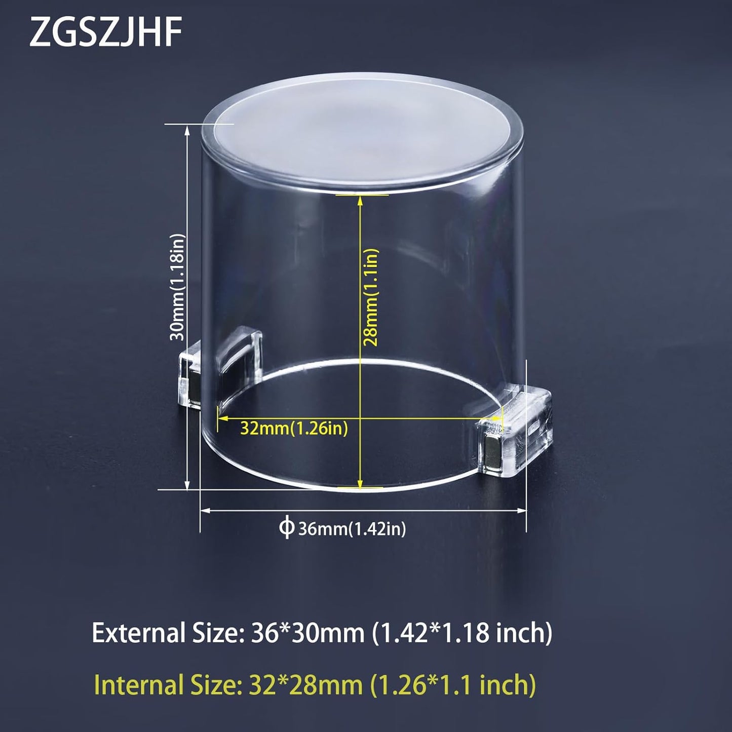 2Pcs 36 * 30mm Strong Magnet Magnetic Push Button Switch Protective Cover 7/8" Strong Round