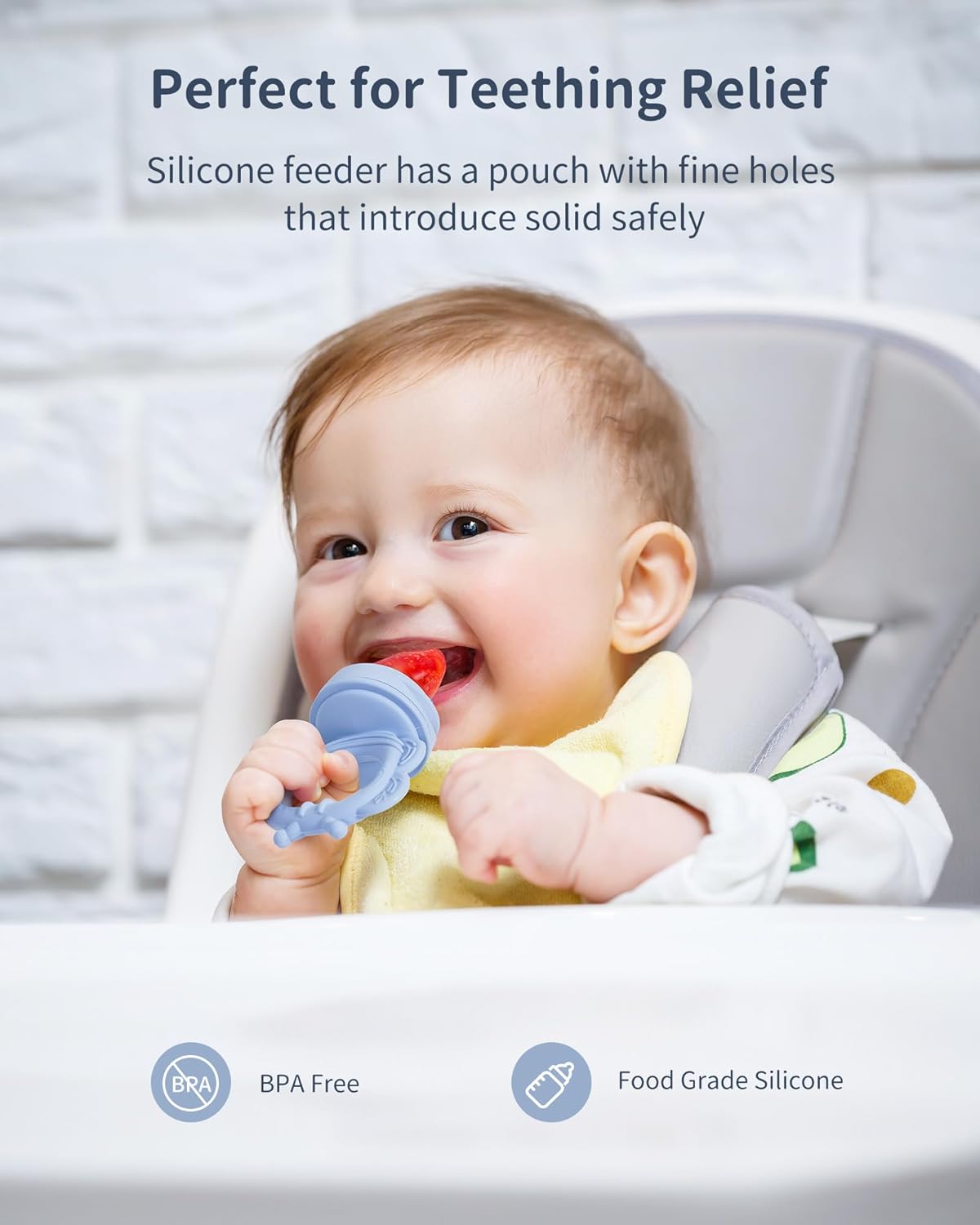 2 Pack with Freezer Nibble Tray Breastmilk Popsicle Molds for Baby Teething Relief Silicone Feeder for Safe
