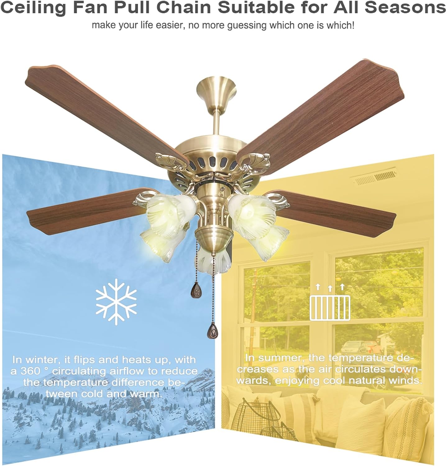 4 Pack Bronzed Ceiling Fan Pull Chain Extension 12 Inches Classic Drop Shaped Pendant Pull Chains for Ceiling Fans