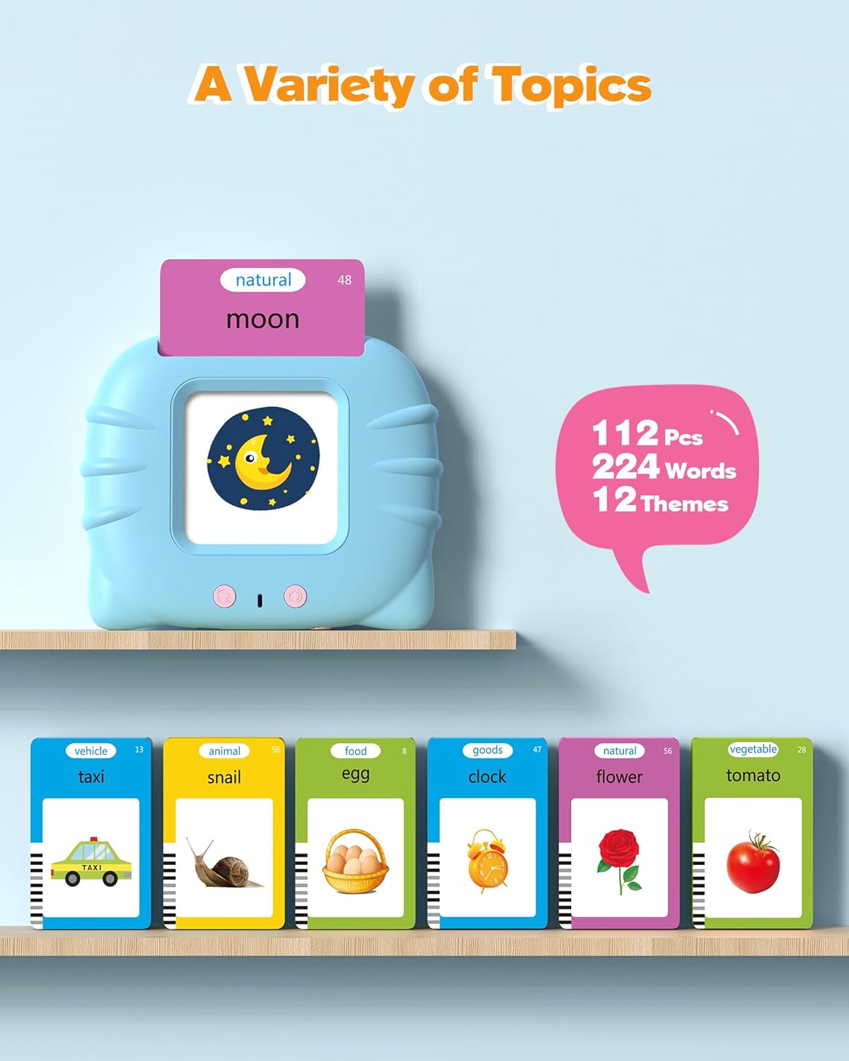 Montessori Language Learning with 224 Words Pocket Speech Therapy Tools and Speech Development Educational