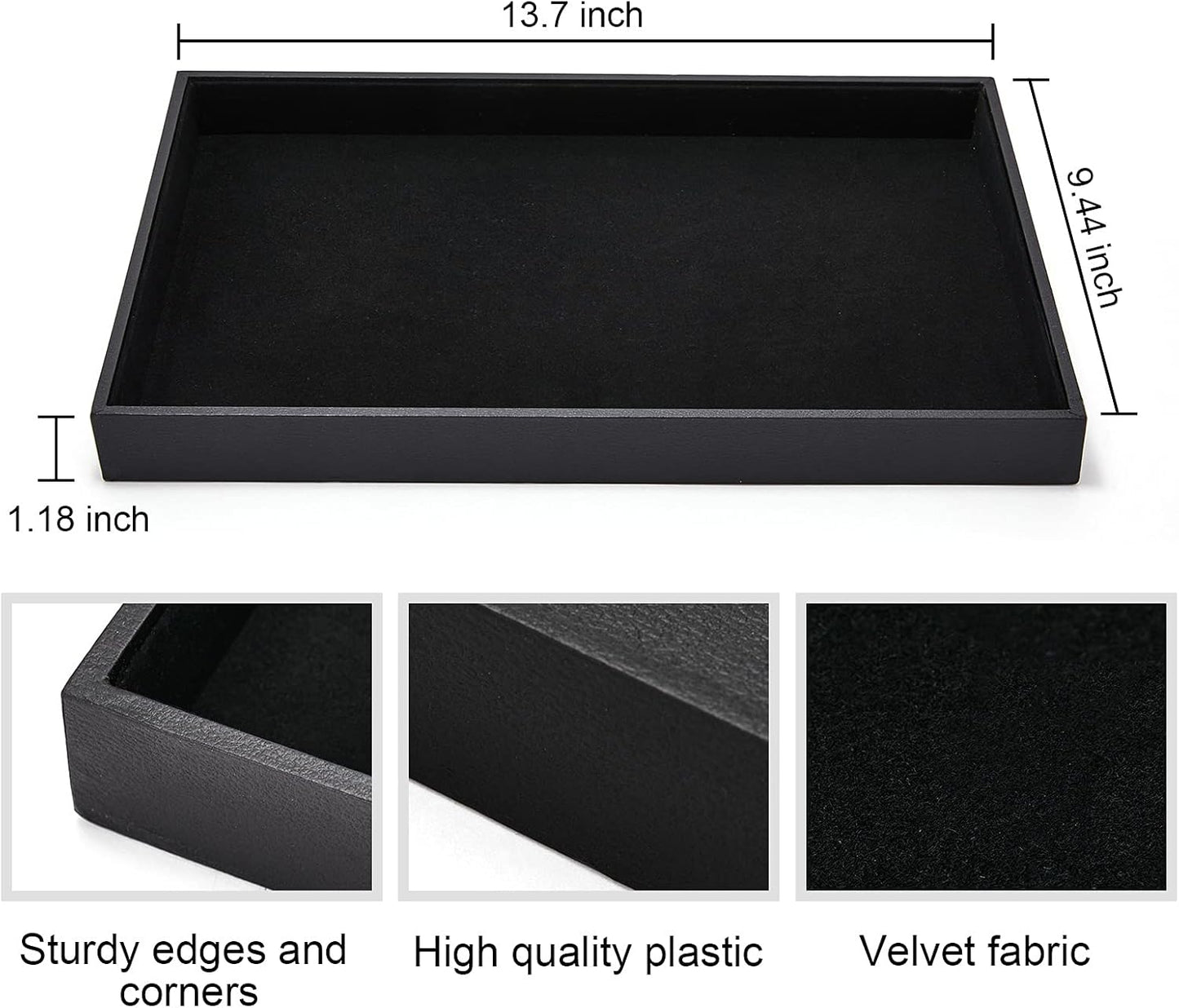 Stackable Jewelry Tray Showcase Display Earring Necklace Bracelet
