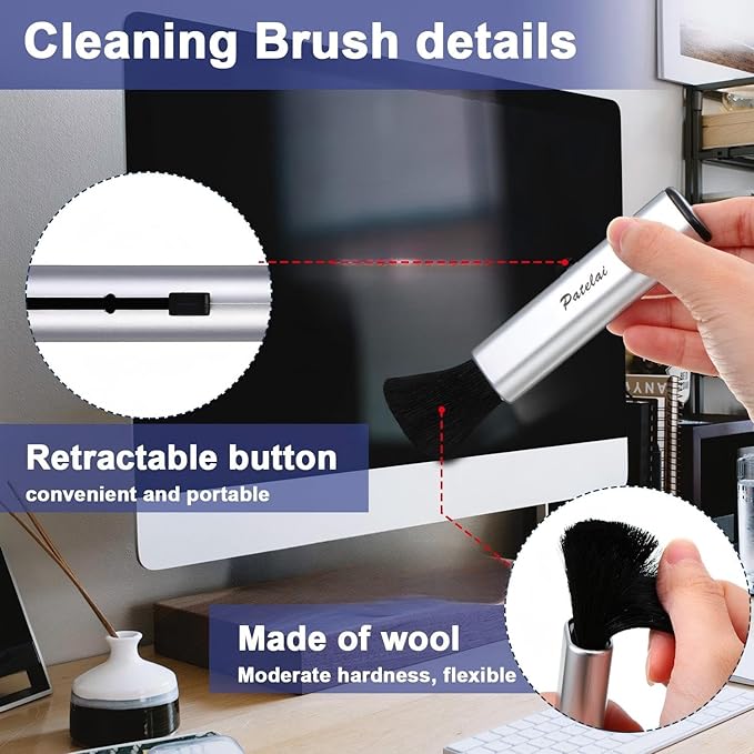6 Pieces Portable Laptop Cleaning Brush Electronic Cleaning Brush Swipe Computer Brush