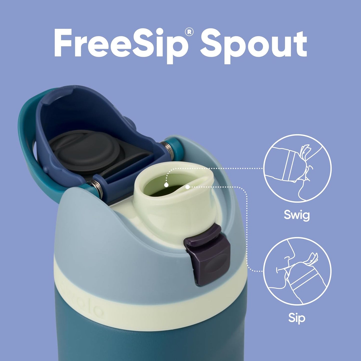 Insulated Stainless Steel Water Bottle with Straw BPA Free Sports Water Bottle Great for Travel,