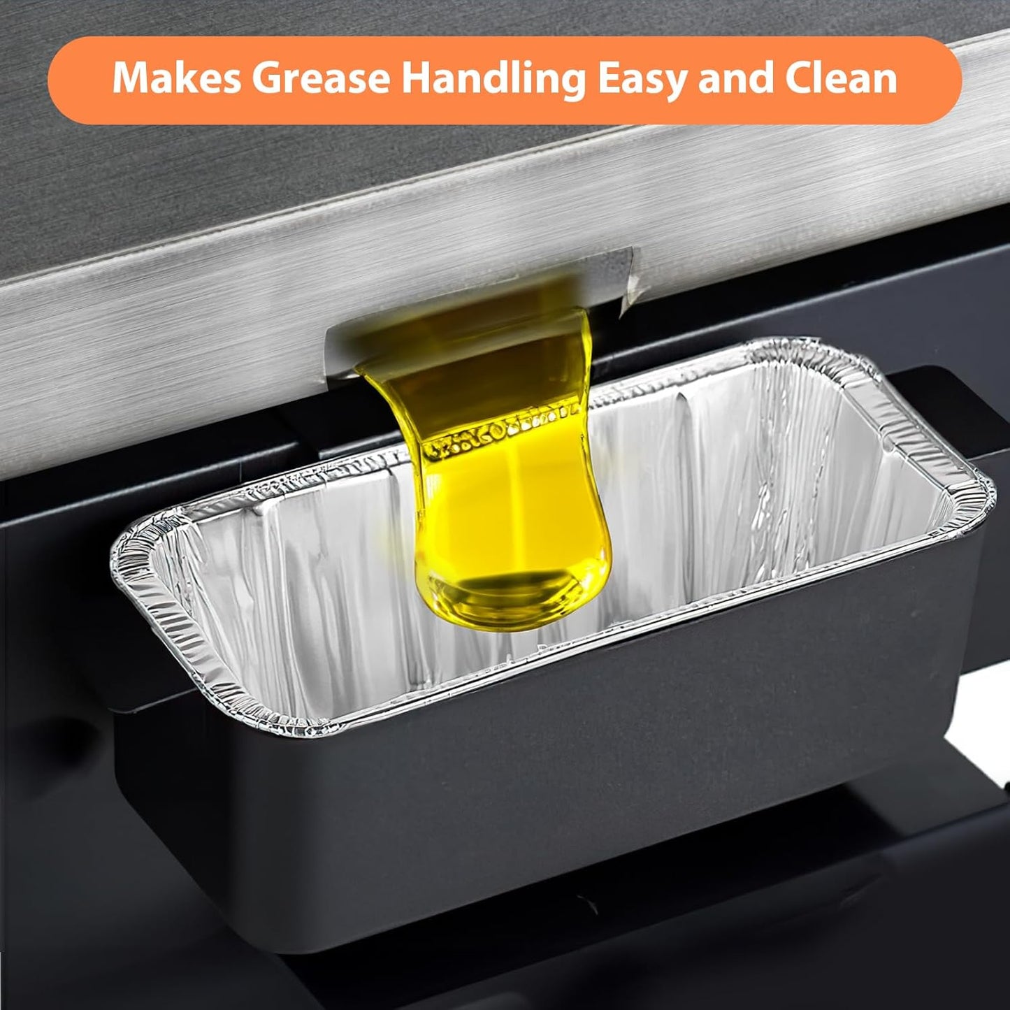 50-Pack Griddle Accessories for Blackstone - Grease Cup Liners Compatible with Blackstone 5017 Griddle, Aluminum