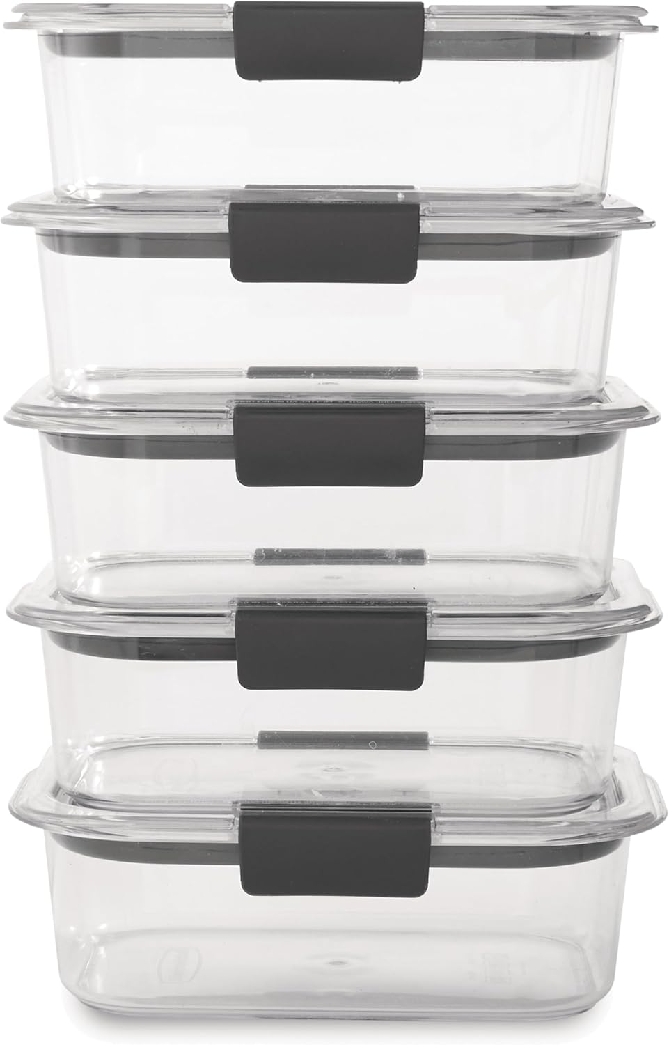Brilliance Tritan Plastic Food Storage Containers BPA Free Airtight Lids Ideal for Lunch Meal Prep