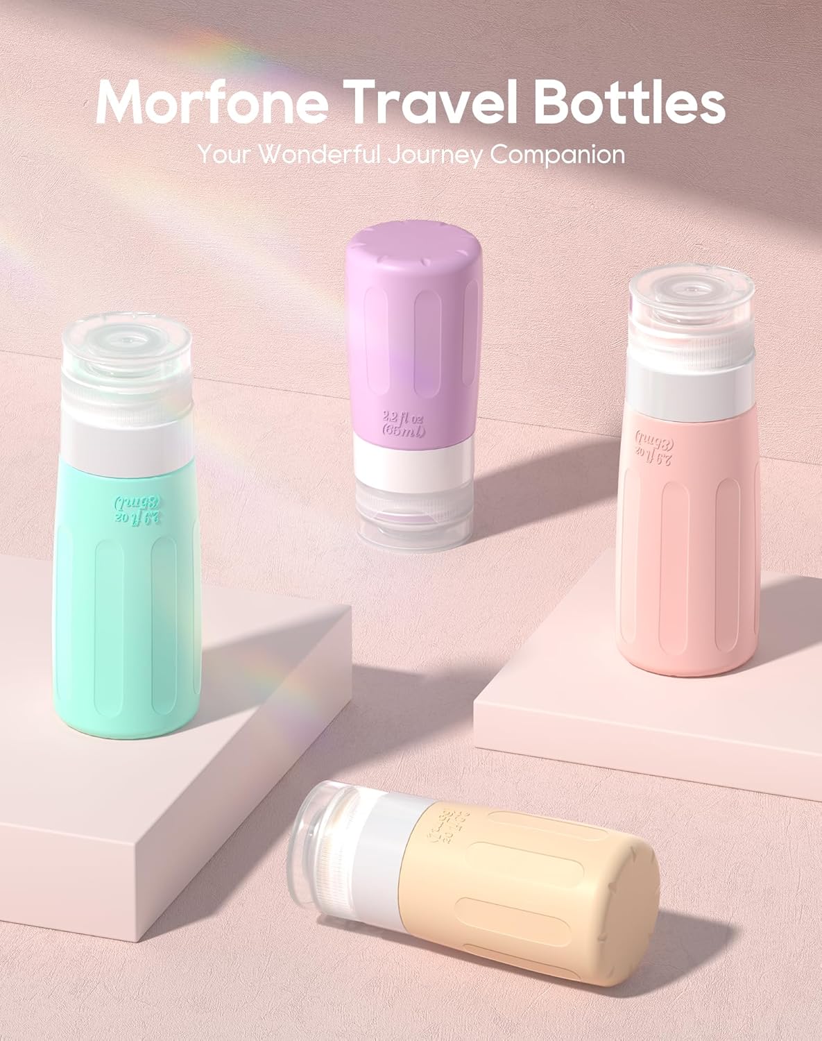16 Pack Travel Bottles Set for Toiletries TSA Approved Travel Containers Leak Proof Silicone