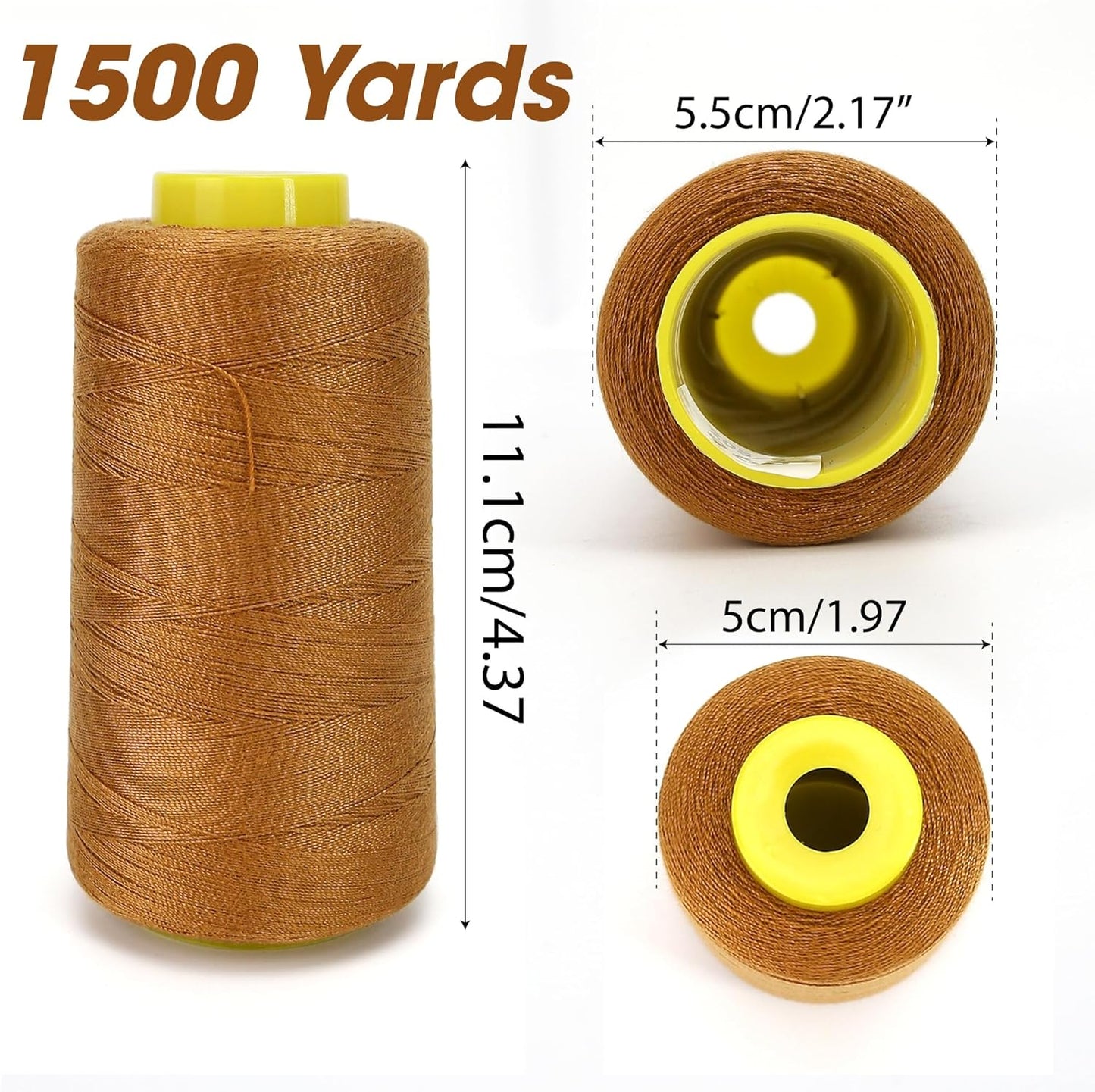 Denim Thread 20s/2 Heavy Duty Strong Thick Bonded Cone Spools for Blue Jeans Shoes Bag Canvas Leather Nylon