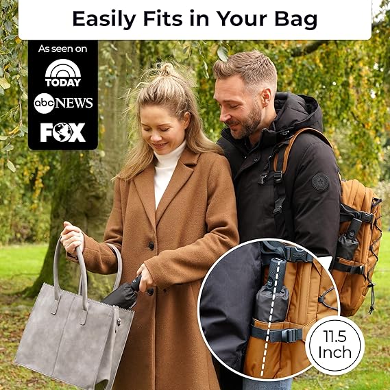 Windproof Travel Umbrella Compact Superior & Beautiful Small Wind Tested Light & Portable Automatic Folding Rain Umbrella