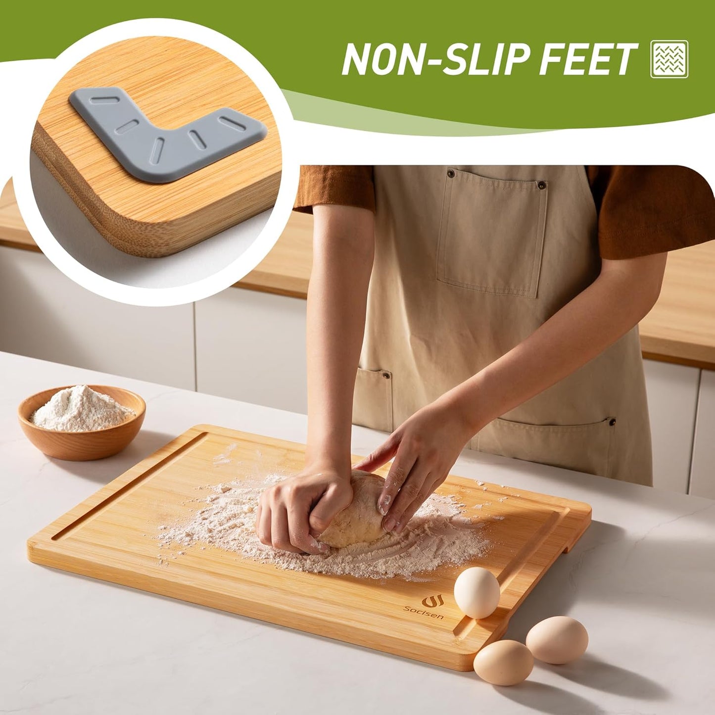 Cutting Board Set Non Slip Feet Over Sink Kitchen Gadgets Seller 2024 First Apartment Essentials New Home