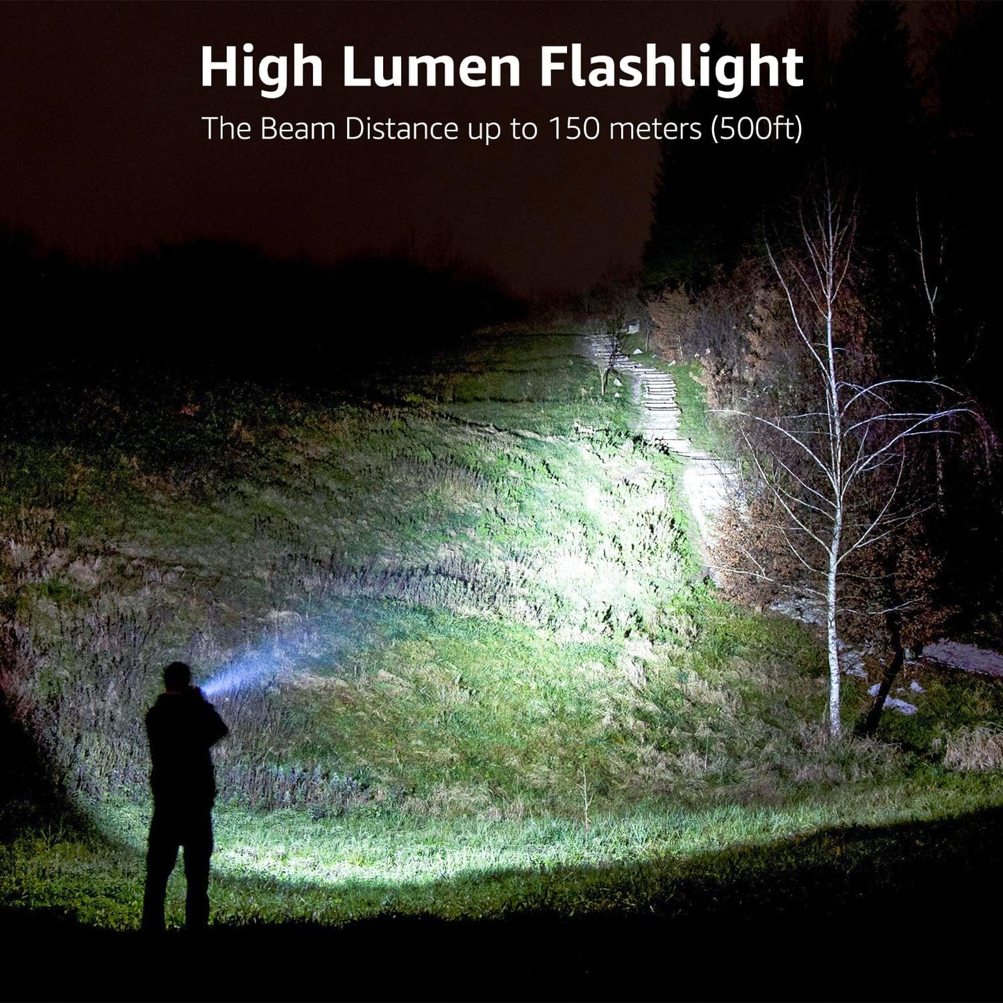 LED Flashlights High Lumens Small Flashlight Waterproof, Adjustable Focus Flash Light for Outdoor