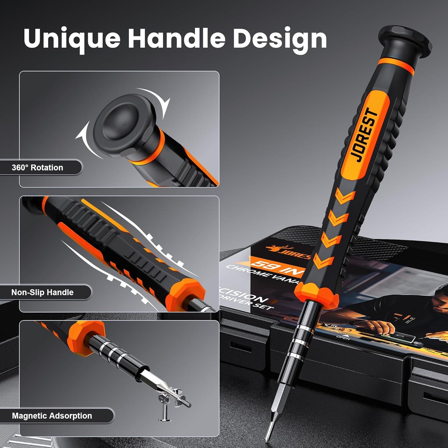 59Pcs Small Precision Screwdriver Set with Torx T5 T6 T8 Mini Repair Tool Kit for Macbook Computer Laptop