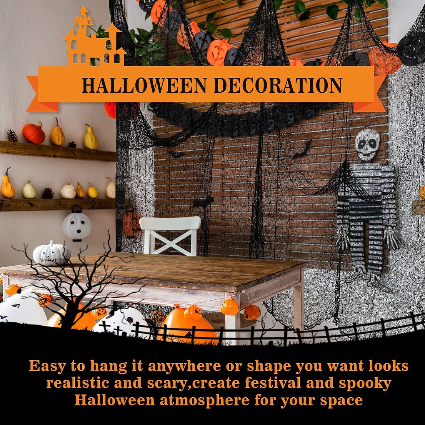 30×72inch Halloween Decorations Clearance Creepy Spooky Halloween Decorations