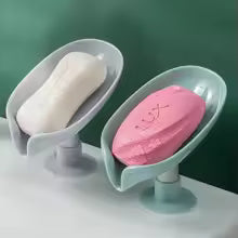 Bathroom Supplies Bathroom Shower Soap Holder Leaf Shape Soap Box Drain Soap Holder Box sponge Storage Plate Tray