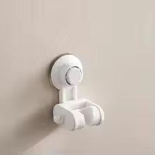 Punch-Free Adjustable Suction Cup Shower Holder with Storage Hook Household Movable Shower Holder Bathroom