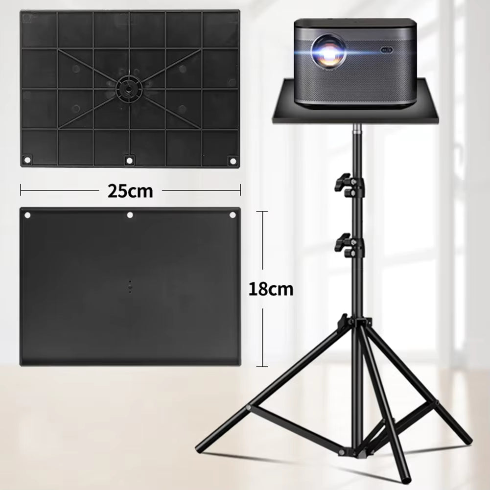 Universal Projector Tripod Stand Camera Laptop Platform Holder Adjustable Height Tabletop Floor Projector Stand withTray