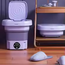 8L Portable Small Foldable Washing Machine with Spin Dryer For Socks Underwear Panties Washer Household