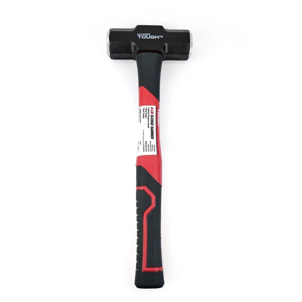4 lb Sledge Hammer Fiberglass Handle Comfort Grip Double Injected Carbon Steel Head Heat Treated Drop