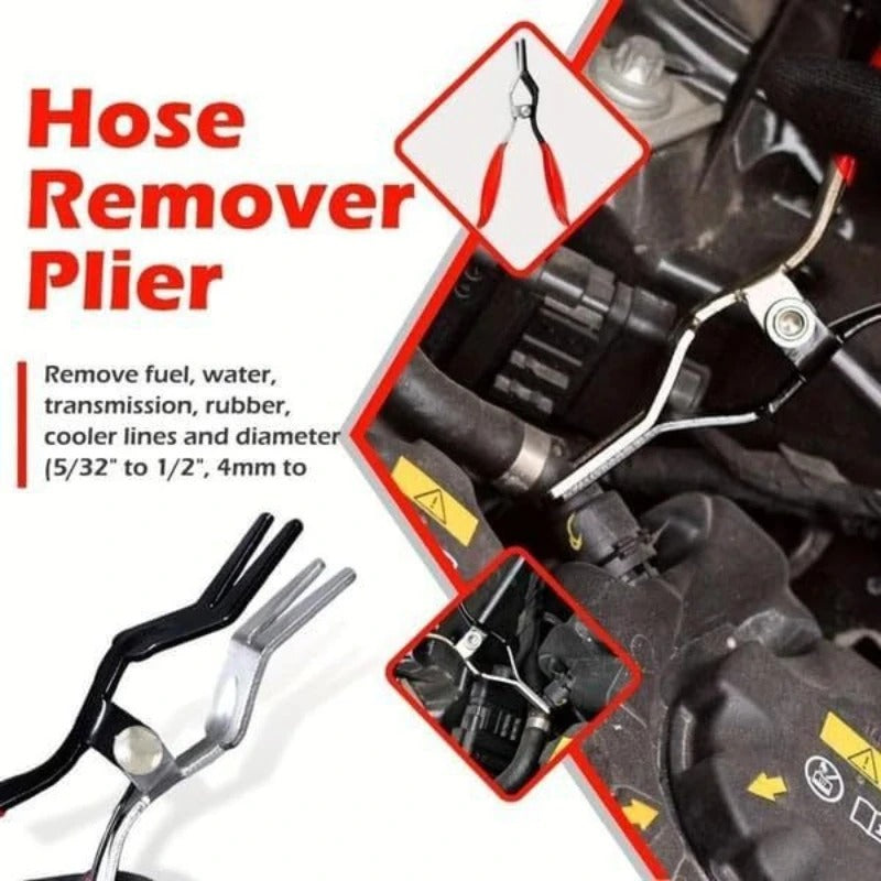 Hose Clamp Pliers Set of 4 - Fuel Line Disconnection and Removal Tool Kit for Auto Repair