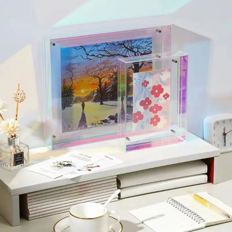 Colours Translucent Acrylic Photo Frame for Photos and Paintings Hollow Acrylic Frames for Wall Hanging
