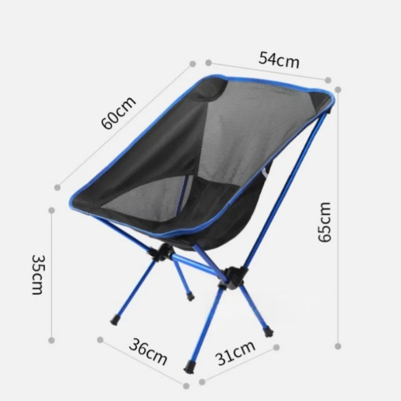 Outdoor moon chair camping folding chair portable leisure backrest chair ultra-light aluminum alloy