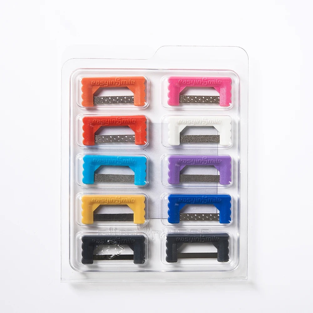 10Pcs Dental Orthodontic Quick Strips Serrated IPR Interproximal Enamel Reduction Polishing