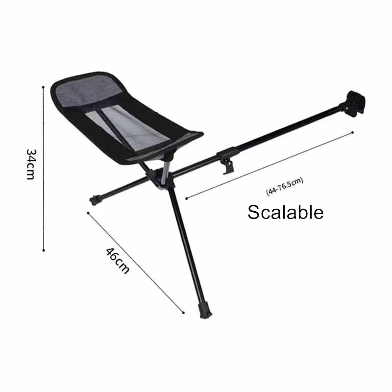 Portable Folding Retractable Footrest Leg Rest Camping Chair Kit for Hiking Fishing Picnic Reclining Beach Chairs