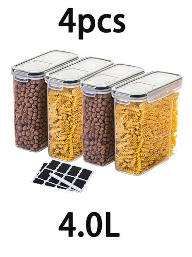 4pcs4l Large Food Storage Containers With Lids Airtight Food Storage Containers For Kitchen Pantry Organization