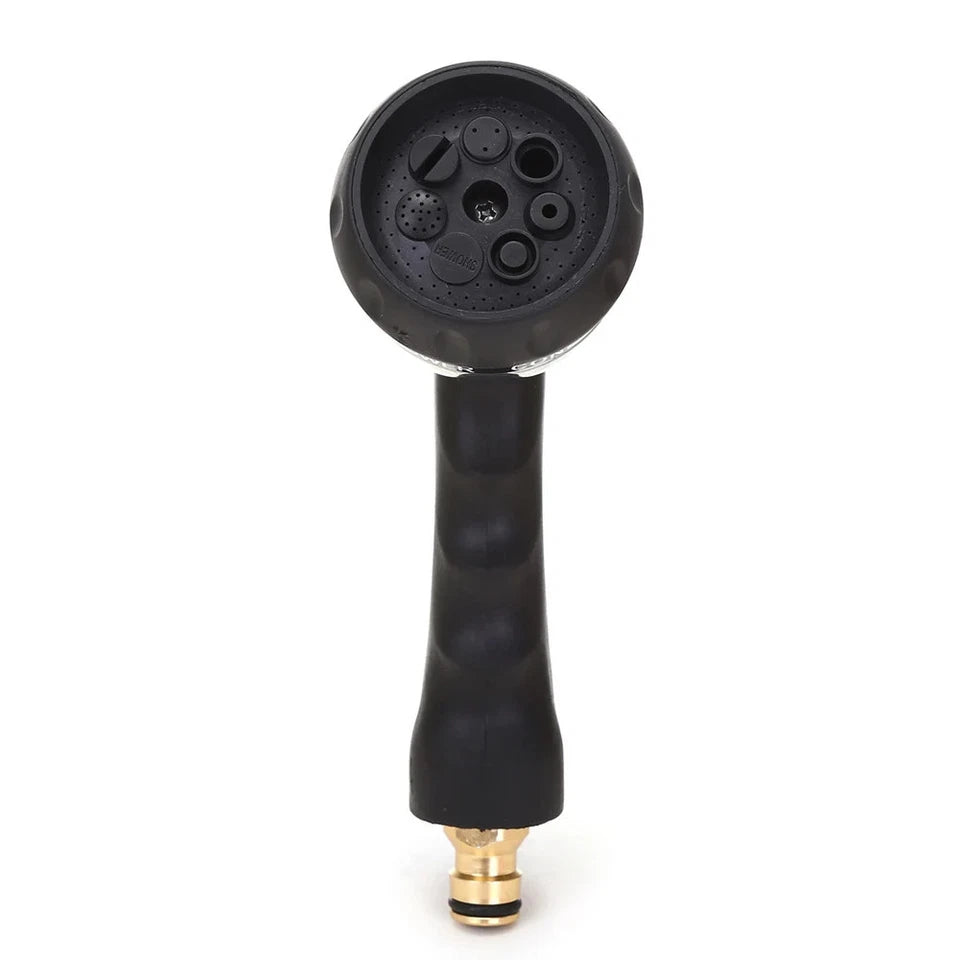 Hose Pipe High Pressure Metal Irrigation Water Gun Rust Prevention with Rubber Handle for Car Garden Lawn