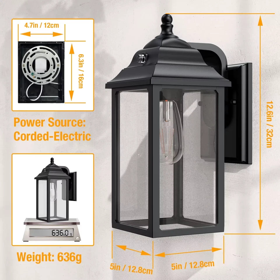 Outdoor Lights Fixture Wall Sconce 2 Sets Porch Lights Outdoor Wall Lantern Decor for Exterior House Garage Patio