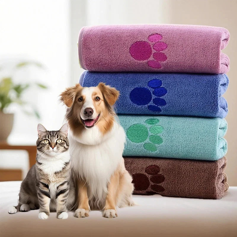 Microfiber Pet Absorbent Towels Super Absorbent & Soft No Deformation, Essential for Pet Bathing