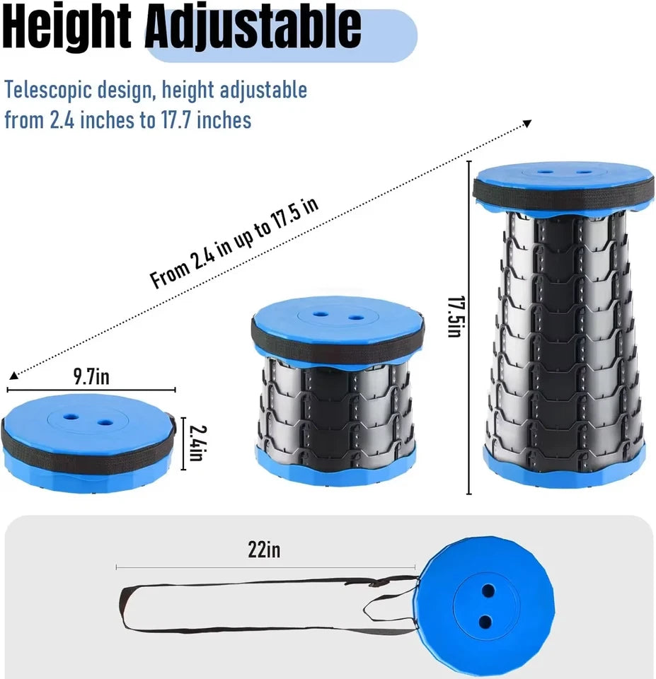Upgraded Foldable Stool Thickened Portable Collapsible Stool Camping Chairs for Hiking Tours, BBQ, Parties