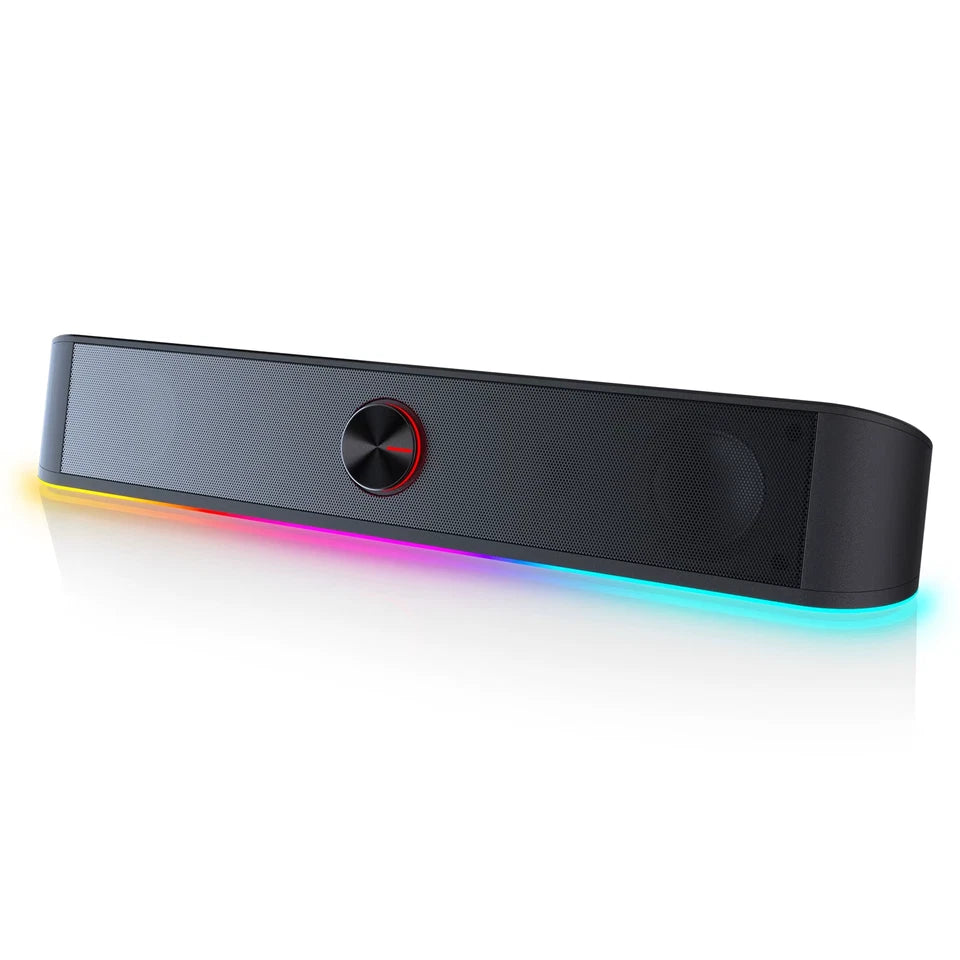 Adiemus RGB USB Desktop Soundbar 2.0 Channel Computer Speaker with Dynamic Lighting
