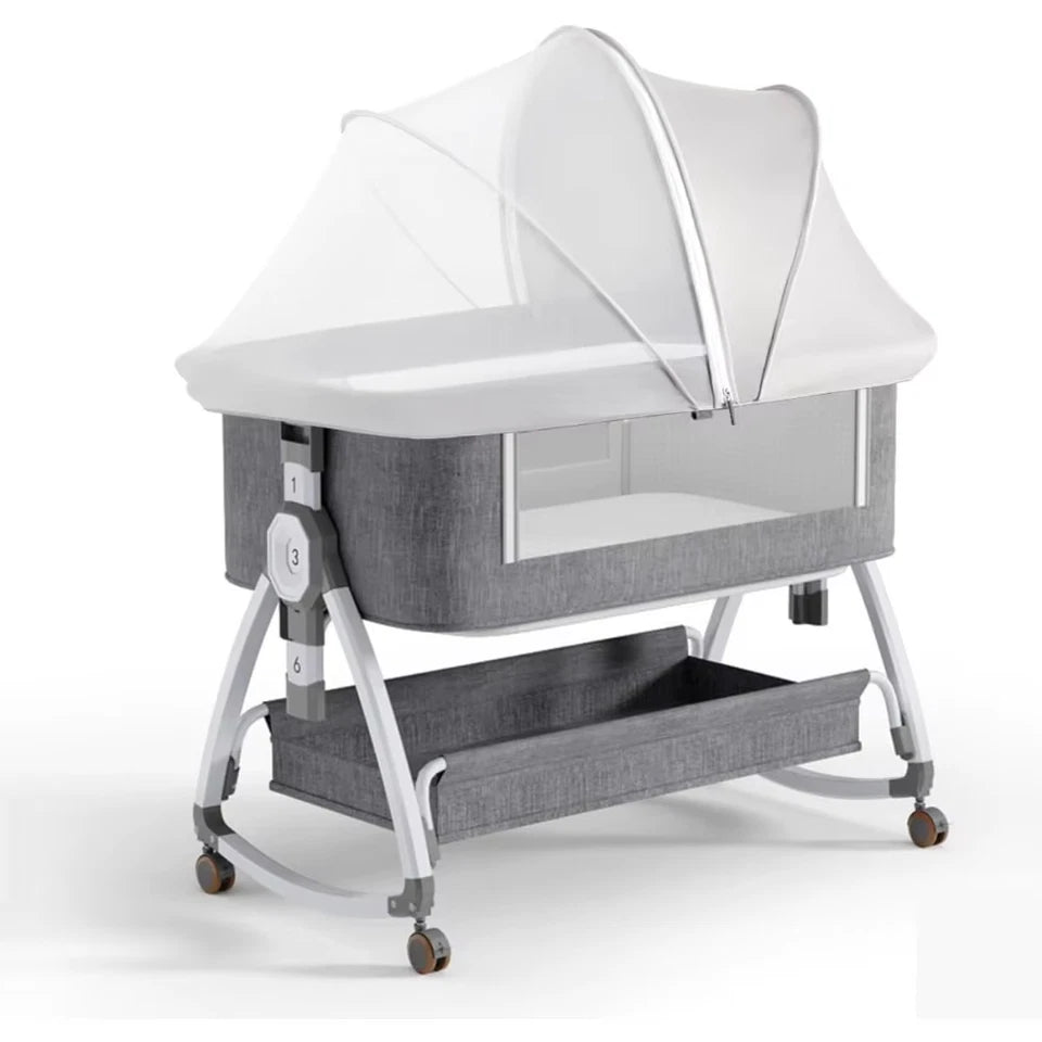 portable bassinet bedside sleeper cover semi-sunshade mosquito net for baby infant bed sleeper cover