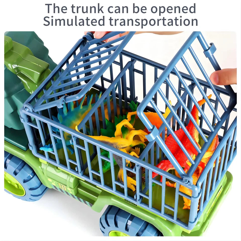 Large Inertia Sliding Dinosaur Construction Vehicle Transport Car Tyrannosaurus Rex Baby Crib Toy Set