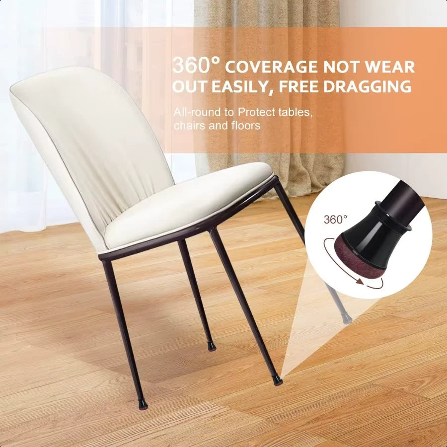 Small Chair Leg Floor Protectors for Hardwood Floors 32 Pack Felt Furniture Pads Silicone Caps AntiScratch