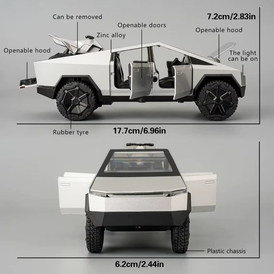 Scale Zinc Alloy Pickup UV Model Toy With Sound Lights And Pull Back Christmas
