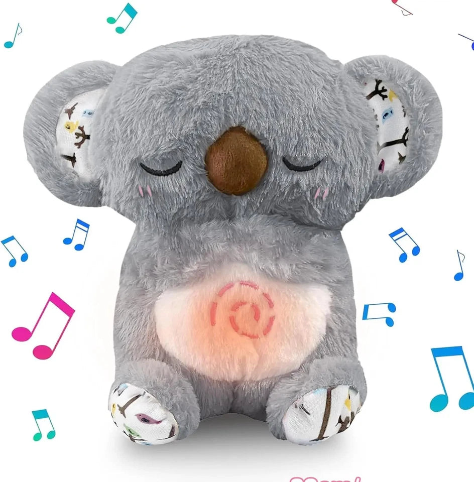 Baby Breathing Soothing Capybara Elephant Plush Doll Toy Sleeping Companion Music and Light Doll