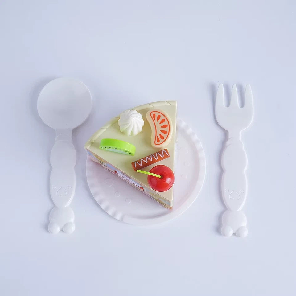 42Pcs set Delicous Cake Pretend Goodies Play Simulated Kitchen Toys Plastic Cutting Food Kids