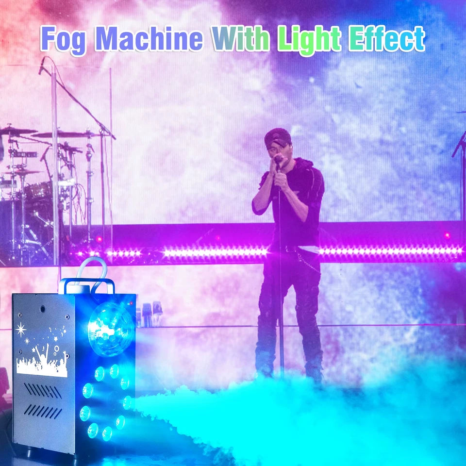700W Smoke Machine Wireless Remote Control Effect Fogger 3in1 LED RGB Stage Light Fog Machine