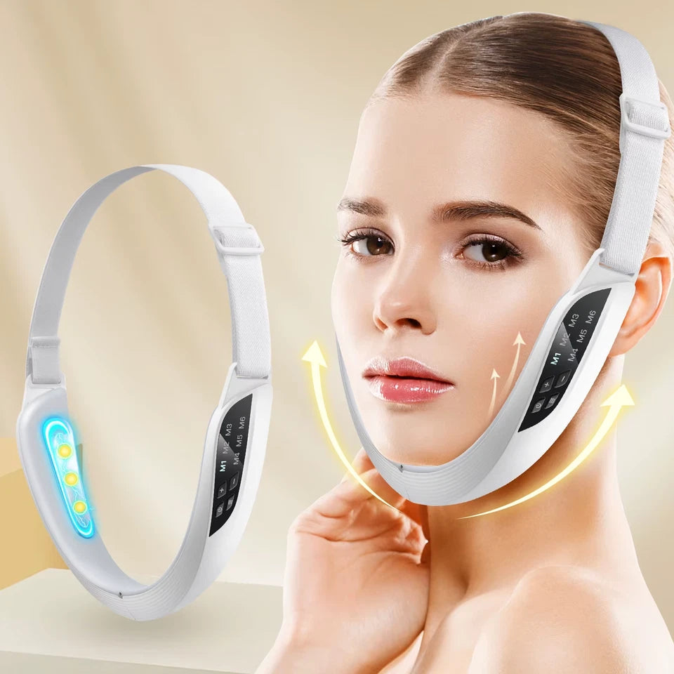 Electric V Face Lifting Beauty Device 6 Modes 8 Levels EMS Micro-current Firming Facial Massager Double Chin Remova