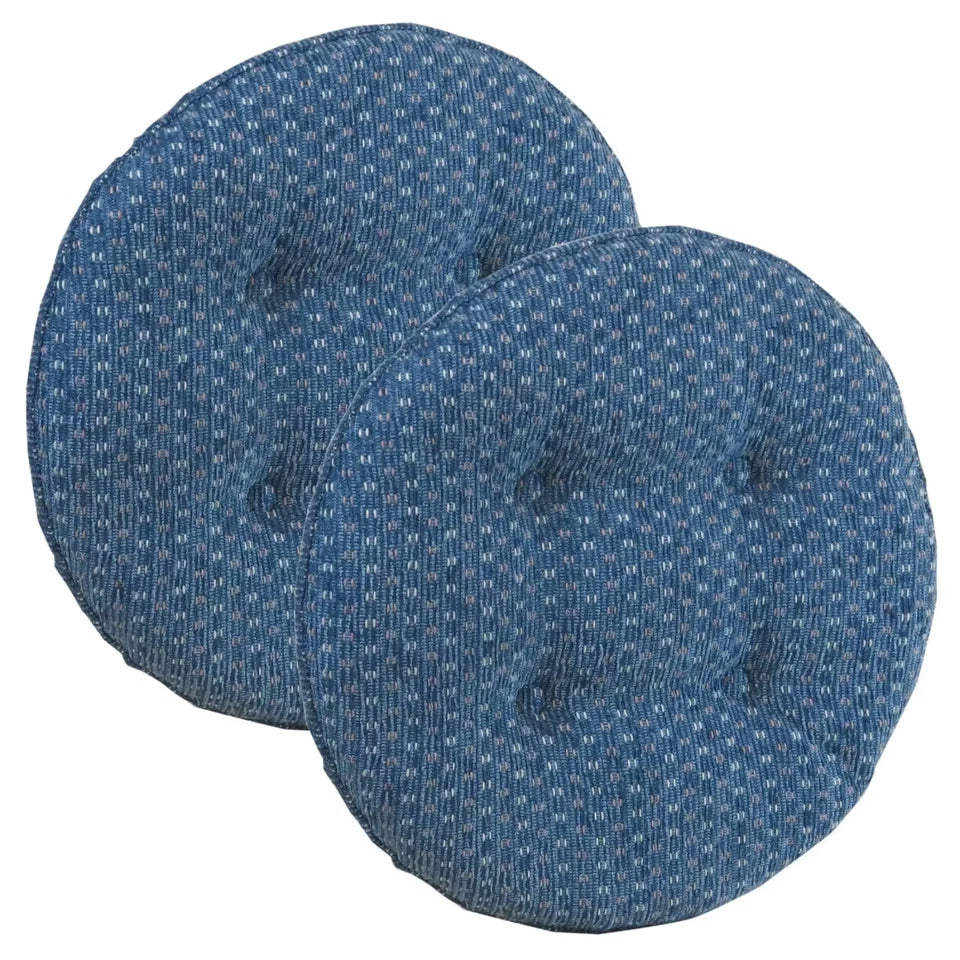 Set OF 2 14" x 14" Tufted Bar Stool Cushion 100% Polyester Fiber For kitchen NEW