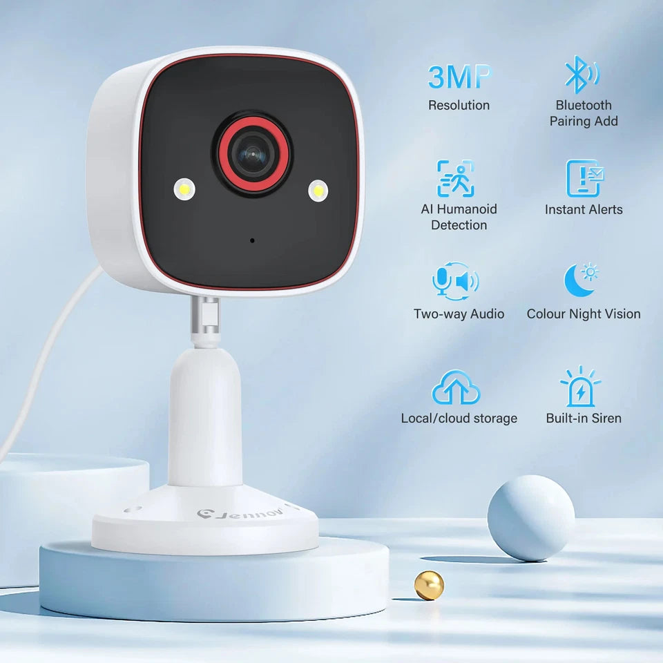 Security Cameras 2K HD Wireless WiFi Color Night Vision IP66 Waterproof Pet Dog Cat