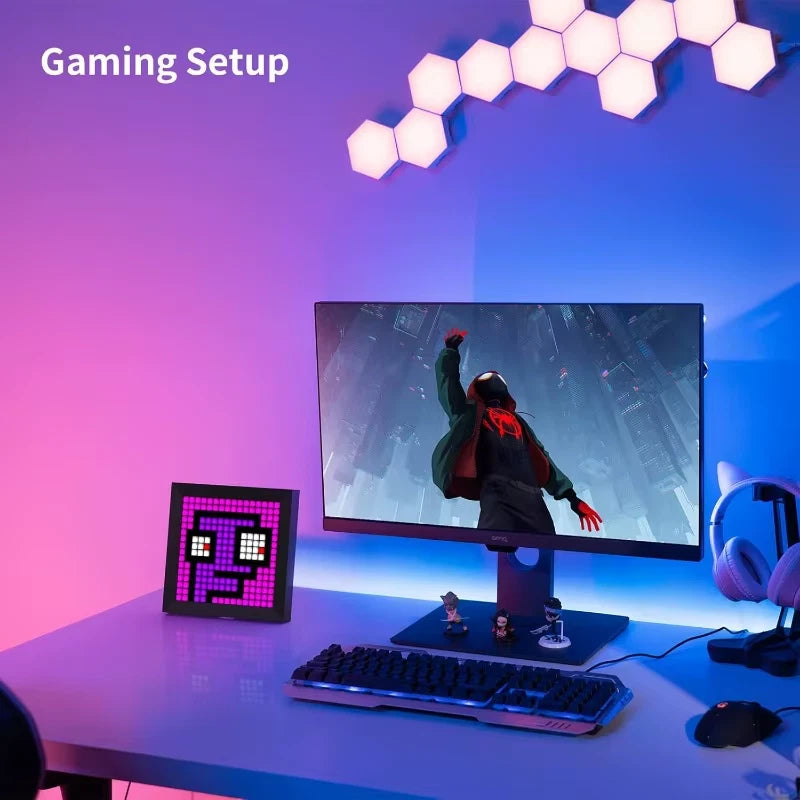 LED Pixel Display 32x32 RGB night light Smart APP Connected LED DIY Pixel Photo Frame & Decorative