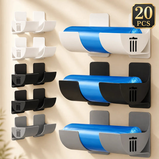 Plastic bag holder for tidy kitchen organization