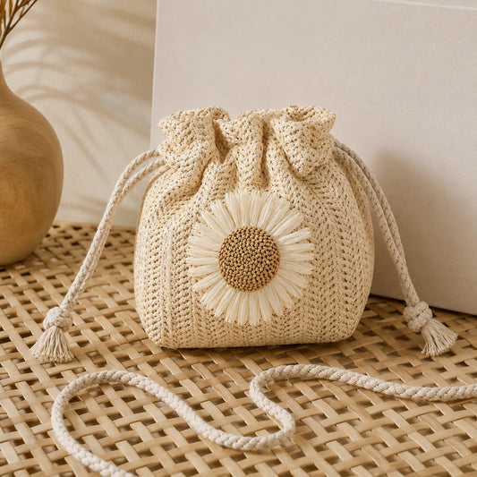 Woven Straw Crossbody Bag